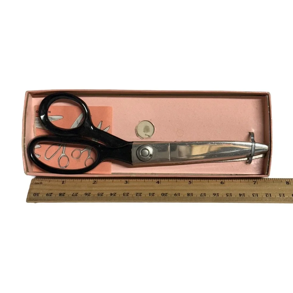 Vintage Wiss Pinking Shears Model CB7 Newark NJ USA Original Box Sewing‎ Tool